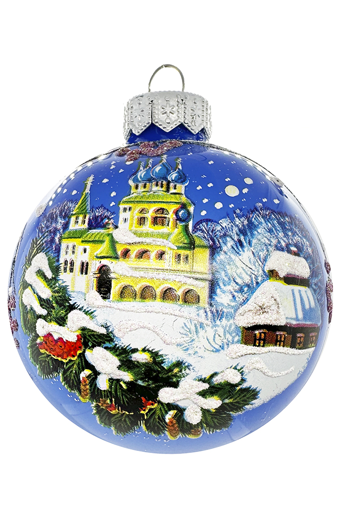 Елочный шар Храм перед Рождеством КУ-80-214129